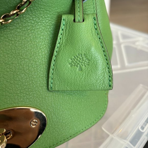 BNWT Mulberry Lily Glossy Goat bag in Grass Green - Picture 4 of 9
